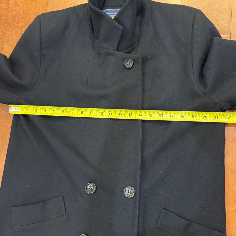 Pendleton black wool double breasted coat - image 4